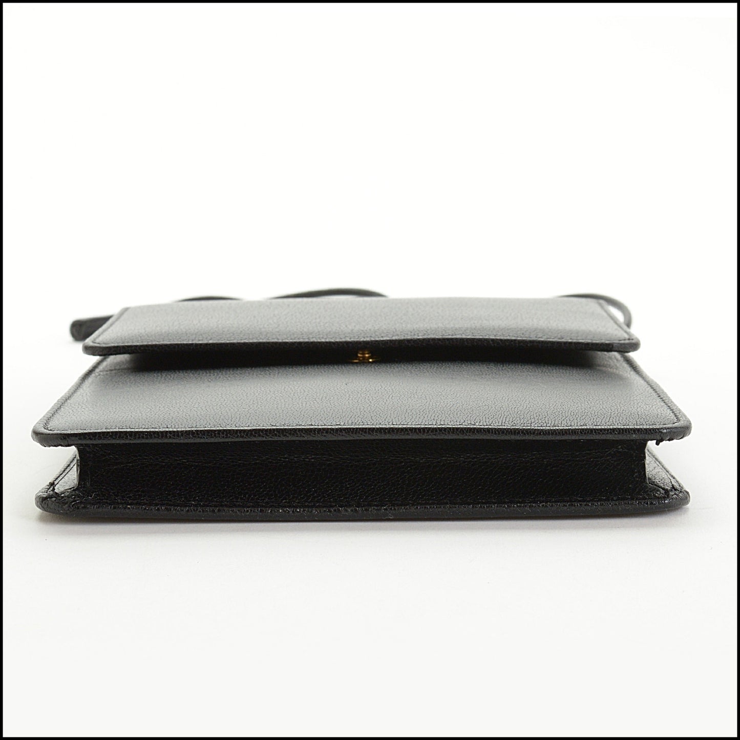 RDC14503 THE ROW Black Leather Belt Pouch Bag