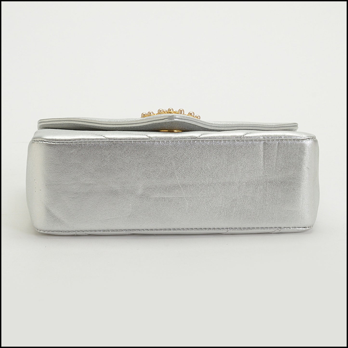 RDC14840 CHANEL Silver CC Flap Mini Lambskin '91-94