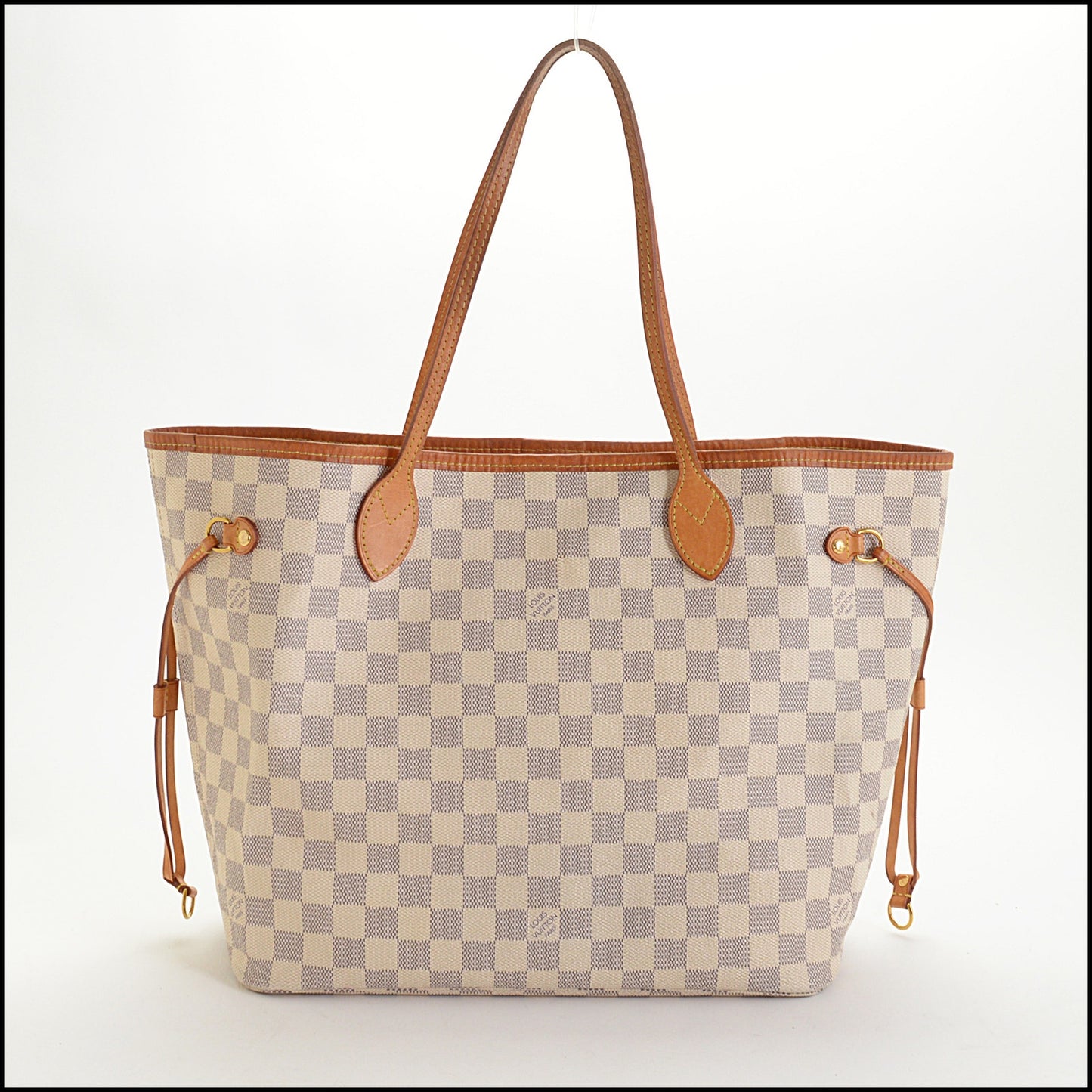 RDC14675 LOUIS VUITTON 2015 Damier Azur Neverfull MM Tote Bag