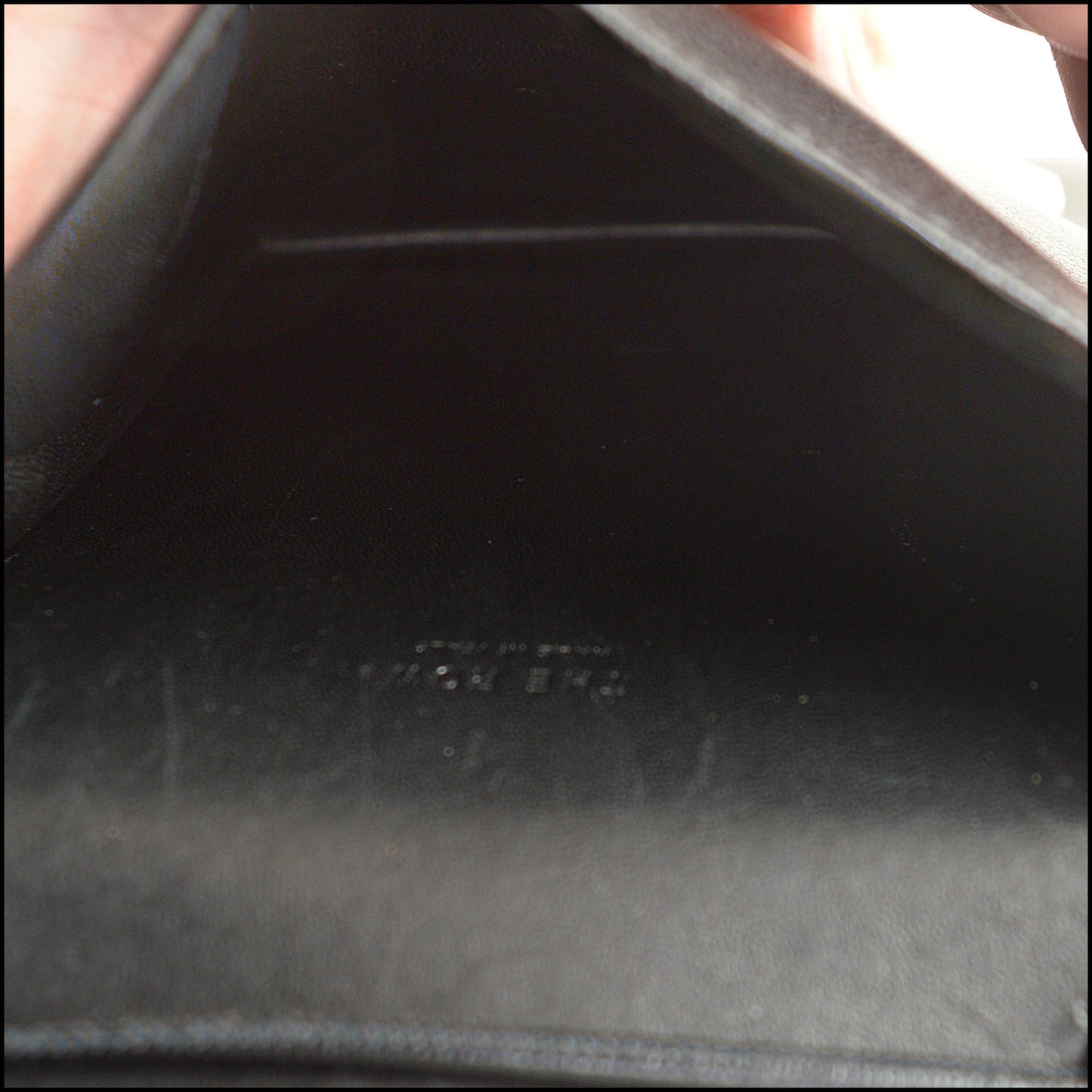 RDC14503 THE ROW Black Leather Belt Pouch Bag