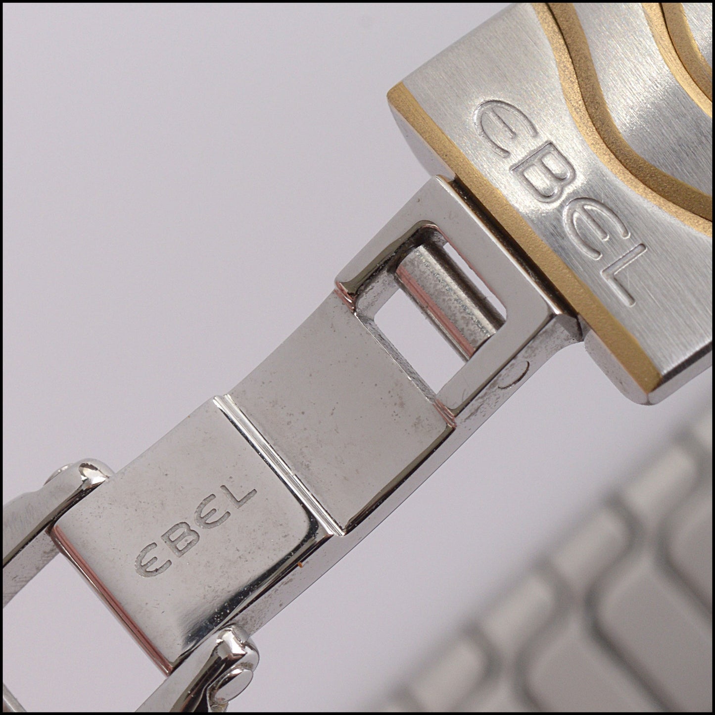 RDC14079 Authentic EBEL Classic Yellow Gold and Steel MOP Dial Mini Wave Watch