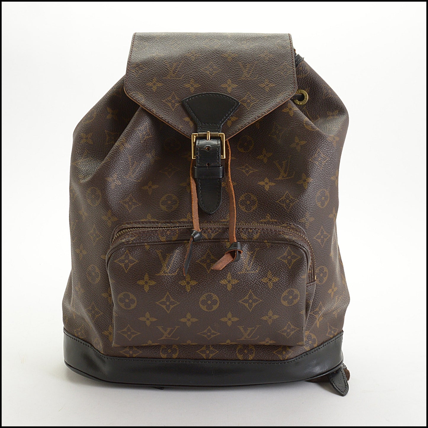 RDC14926 LOUIS VUITTON Montsouris Monogram Black Trim Backpack MM