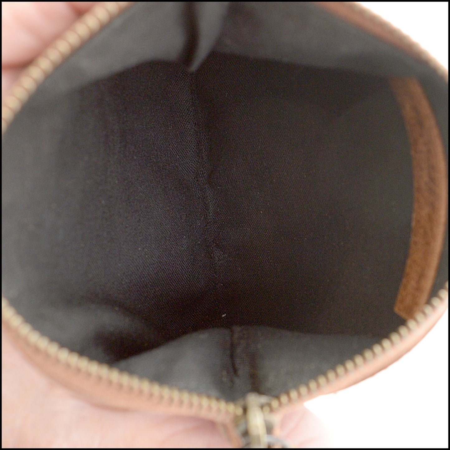 RDC14519 BALENCIAGA SS '09 Autumn Brown Lambskin Coin Pouch Mini Purse