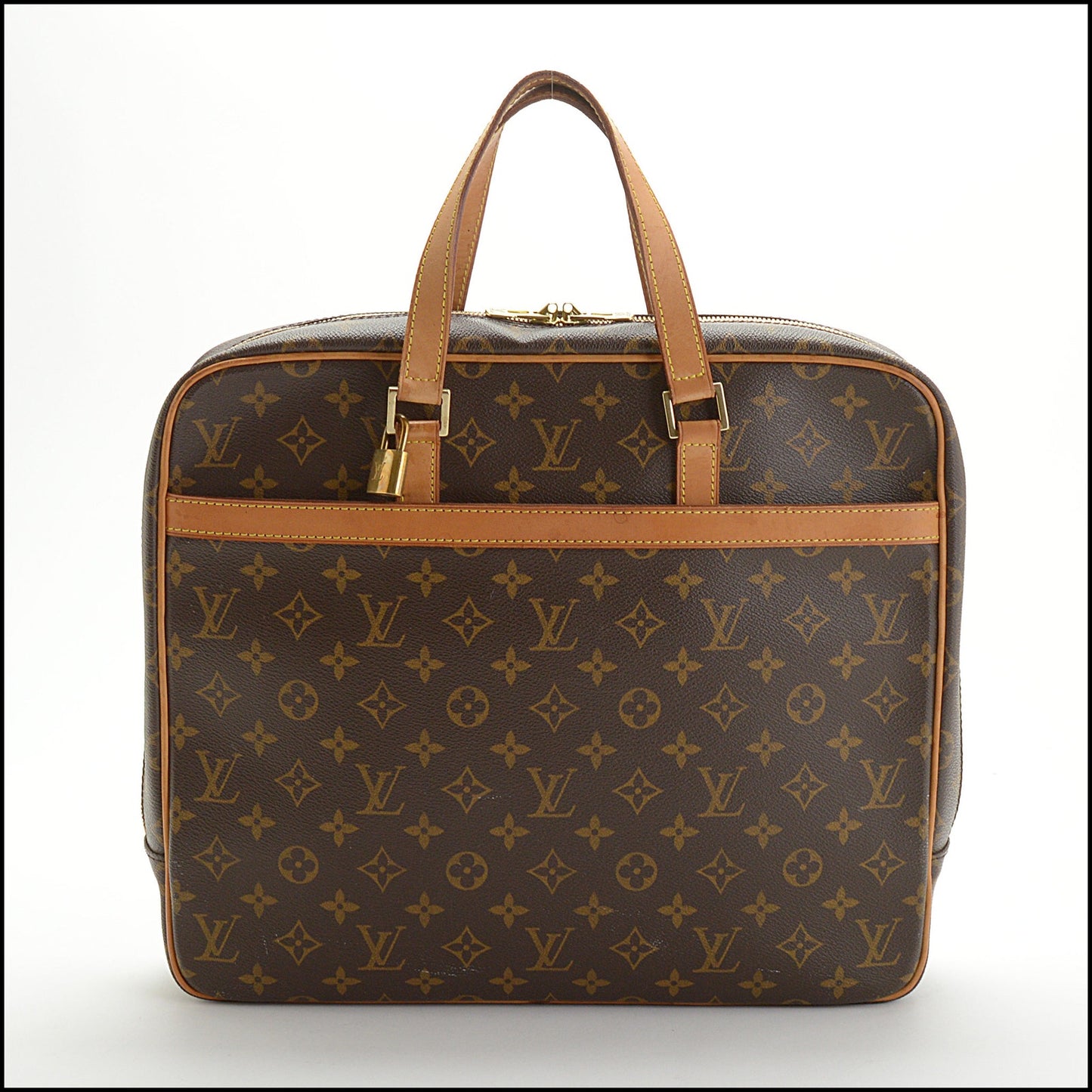 RDC13914 Authentic LOUIS VUITTON Vintage '03 Brown Pegase Briefcase Travel Bag