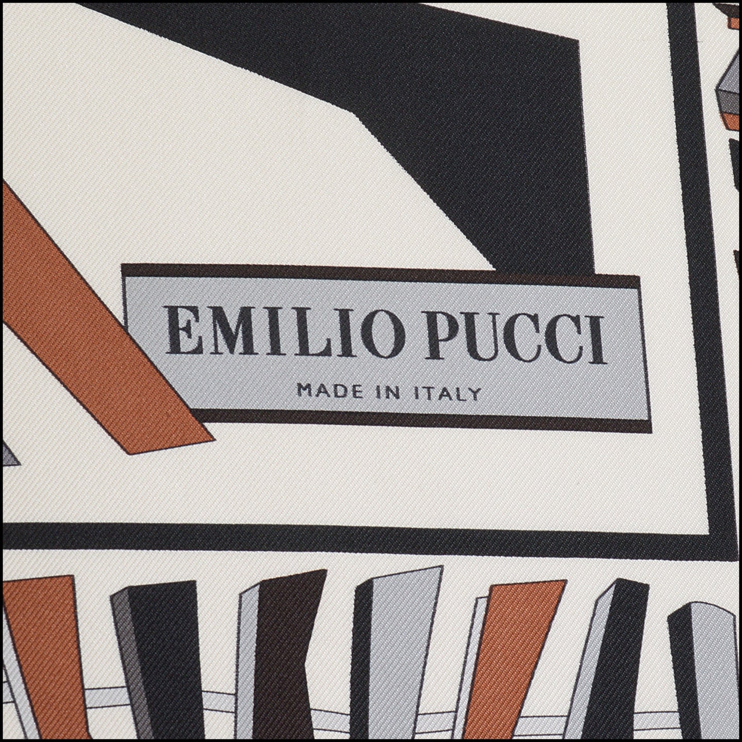 RDC14296 Authentic EMILIO PUCCI Multicolor Concentric lines Square Silk Scarf