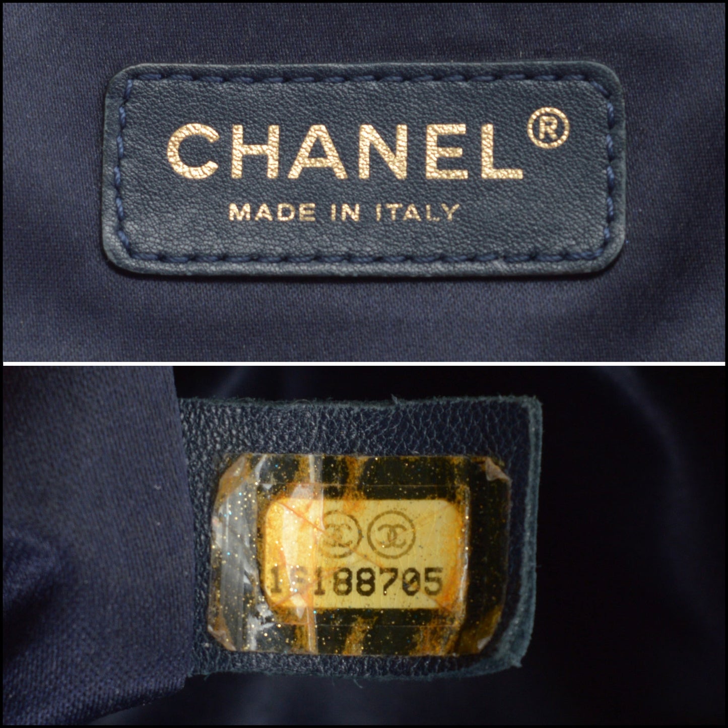 RDC14086 Authentic CHANEL '12 Blue Calfskin Leather Jumbo Chevron Medallion Single Flap Bag