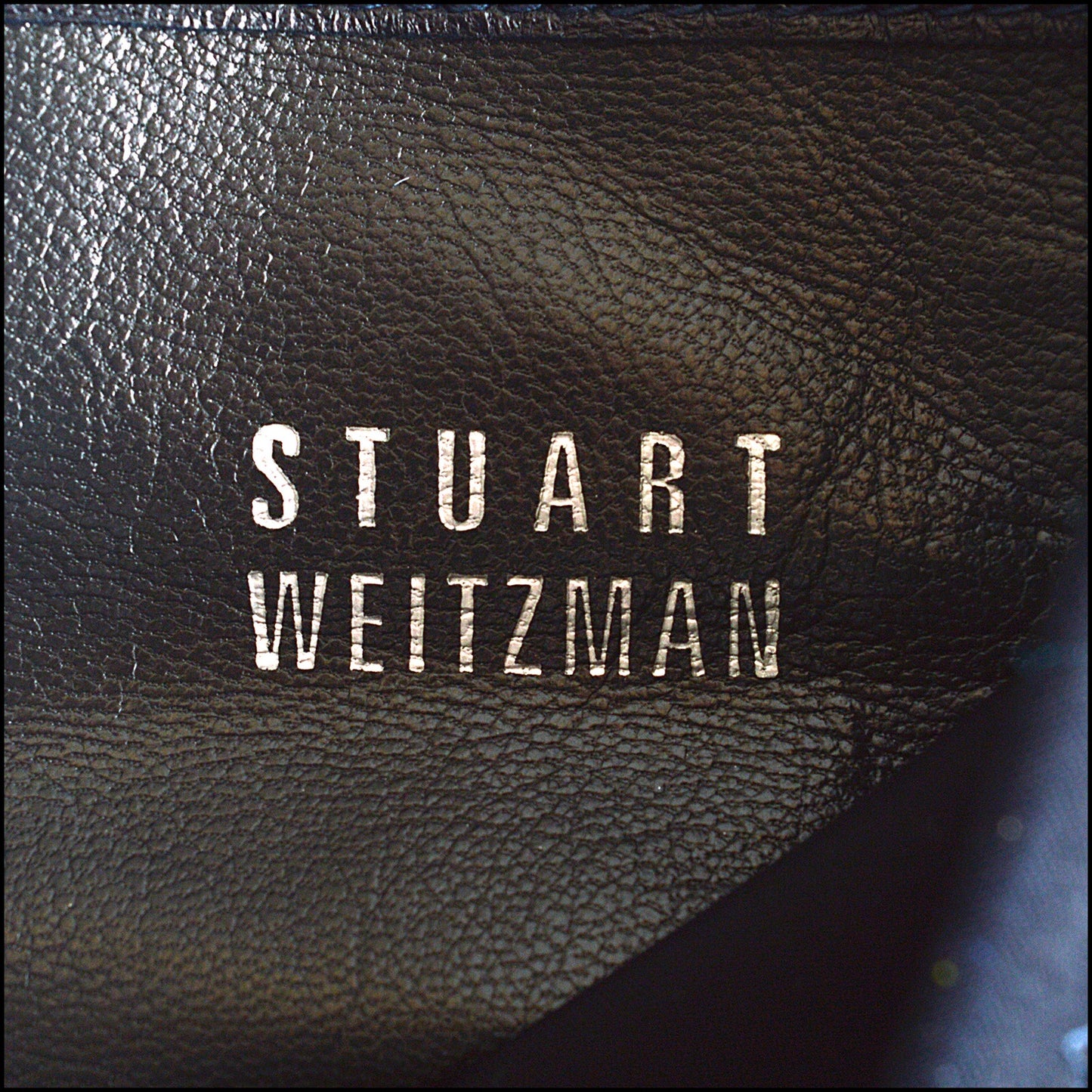 RDC14428 Stuart Weitzman Navy Nappa Leather/Black Stretch Knee-High Boots size 8.5