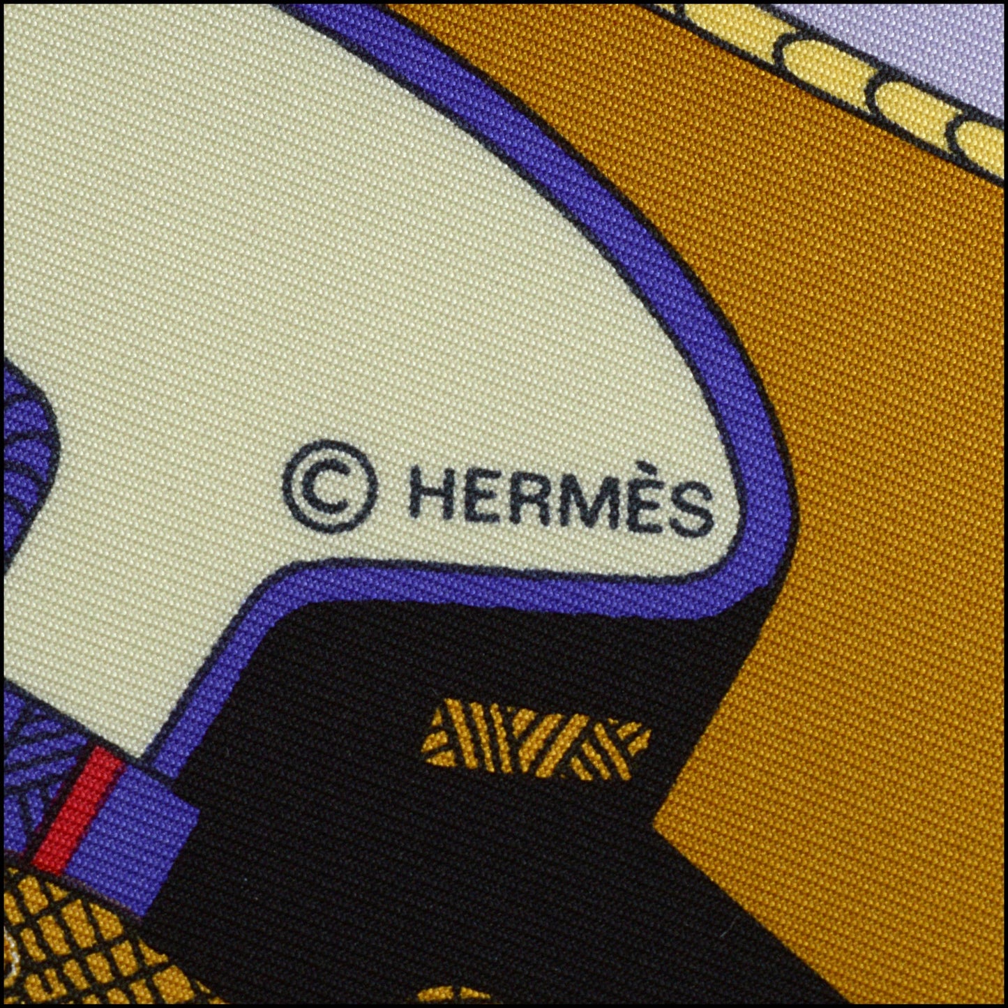 RDC14864 HERMES Vintage Circus Theme Silk Scarf