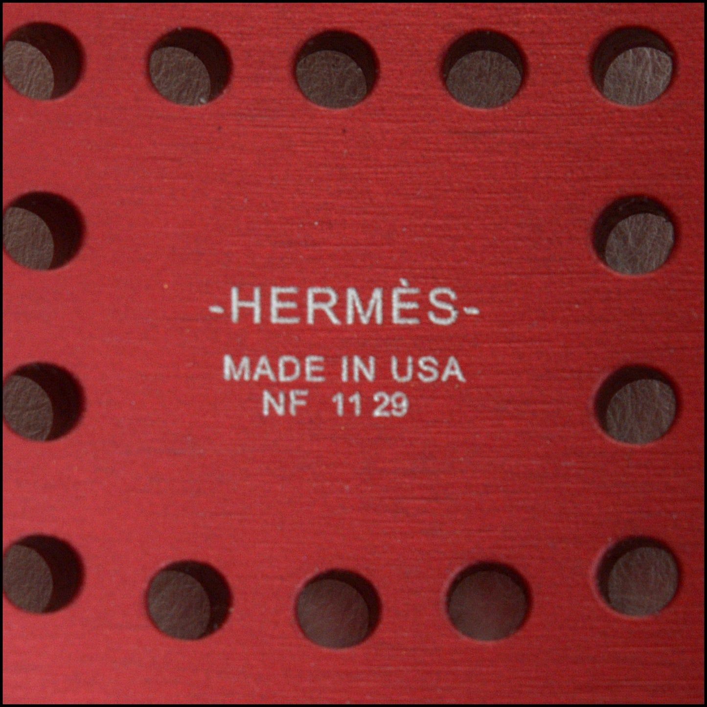 RDC14288 Authentic HERMES Red Aluminum Sunset Evelyne Cuff Bracelet