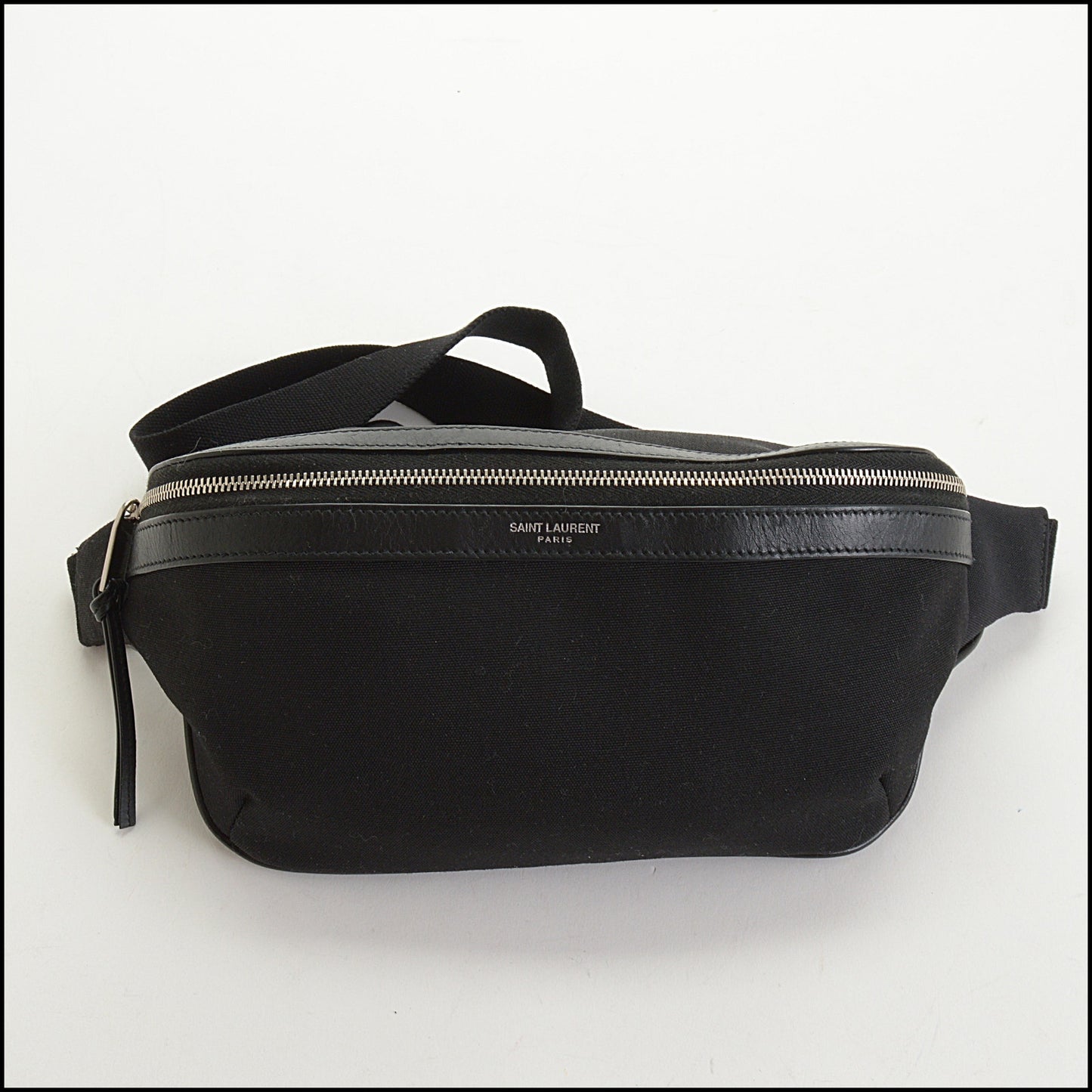 RDC14712 SAINT LAURENT Black Canvas Marsupio Belt Bag