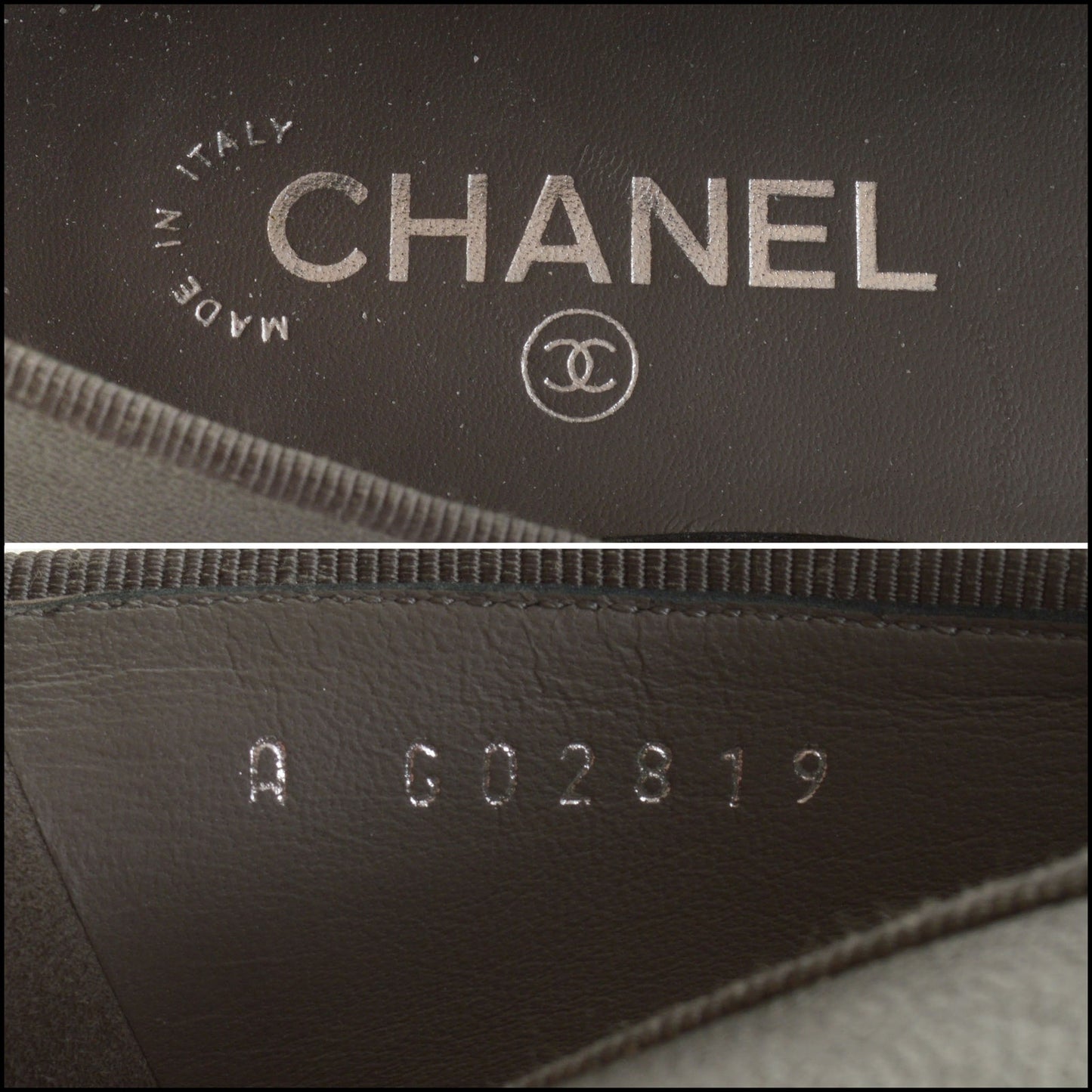 RDC14904 CHANEL Silver Caviar Ballet Flats size 37.5