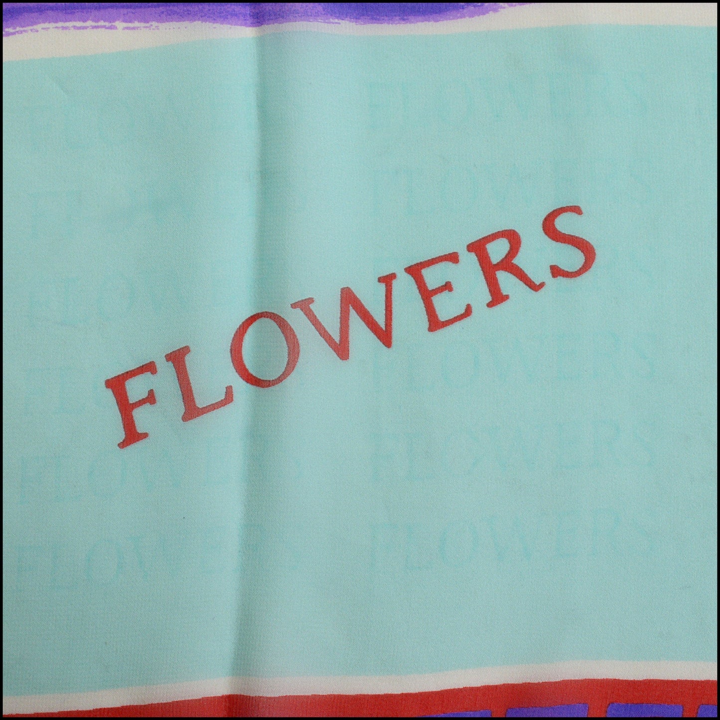 RDC14799 GIANNI VERSACE Vintage Greek Key Flowers Silk Chiffon Scarf