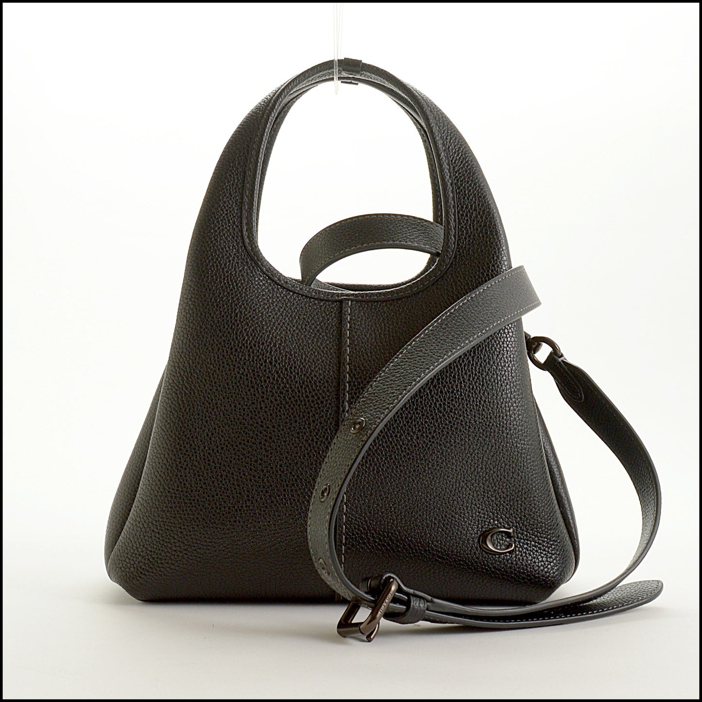 RDC15503 COACH Black Pebbled Leather Lana 23 Bag