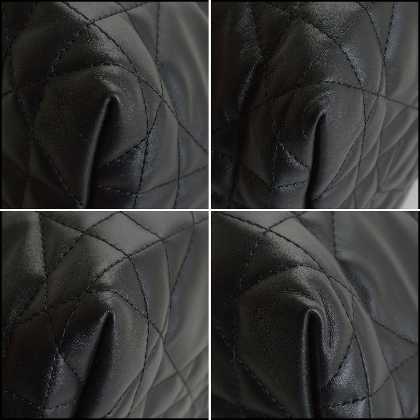 RDC14942 CHRISTIAN DIOR Black Macrocannage Quilted Calfskin Toujours Medium Tote Bag