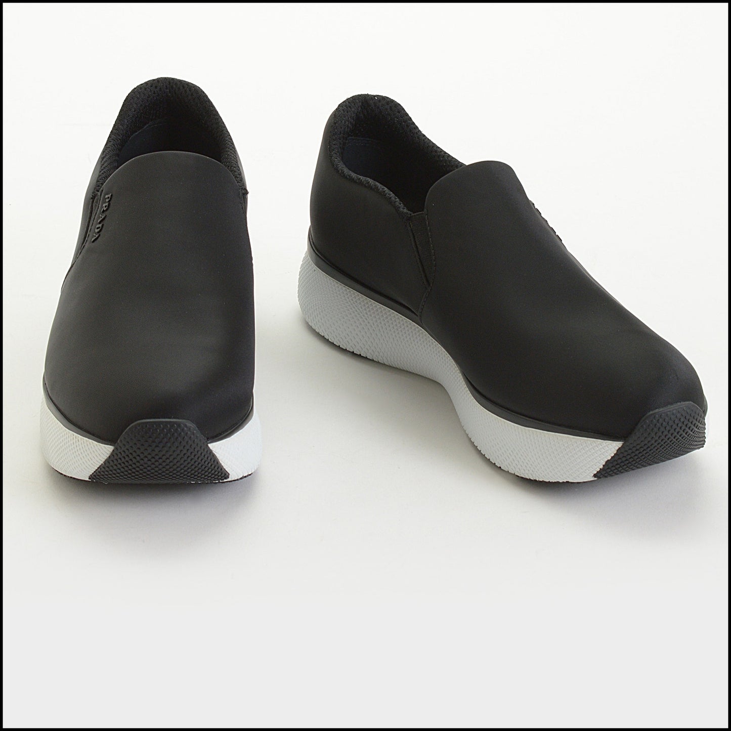 RDC14831 PRADA Black Re-Nylon Slip-on Sneakers size 37
