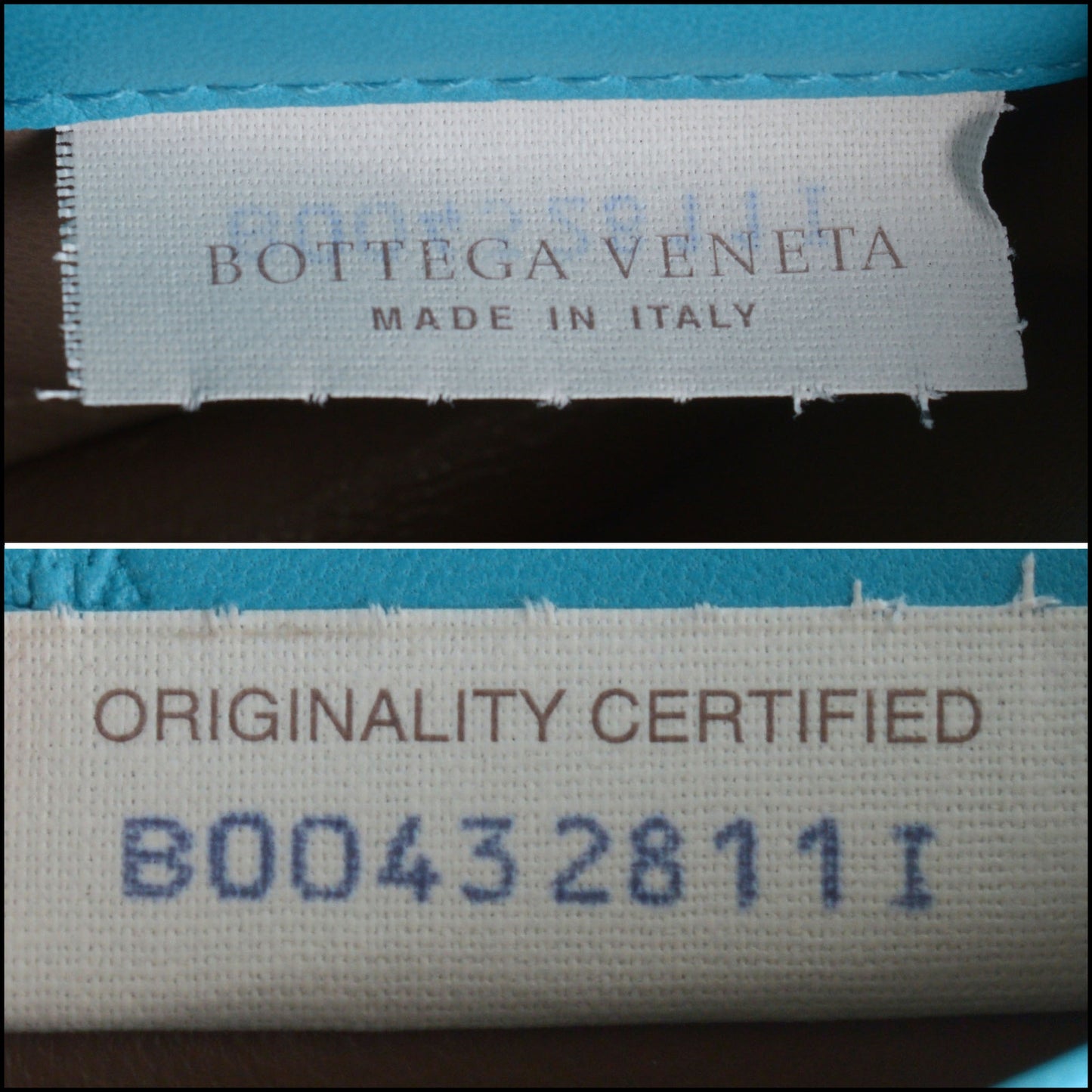 RDC14828 BOTTEGA VENETA Turquoise Nappa Leather Intrecciato Card Wallet