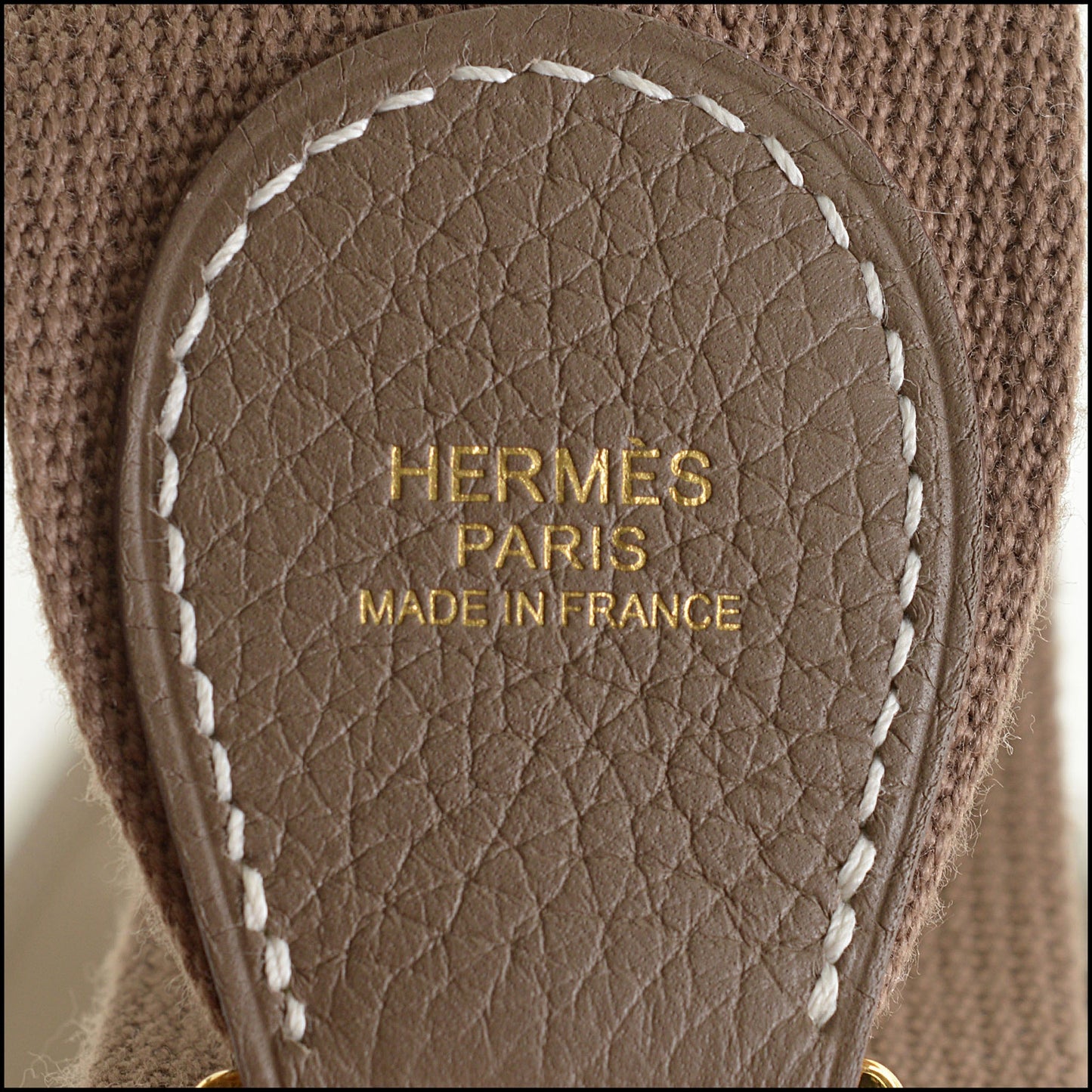 RDC14917 HERMES 2021 Etoupe/Taupe Clemence Leather Evelyne III 29 Pocket Crossbody Bag