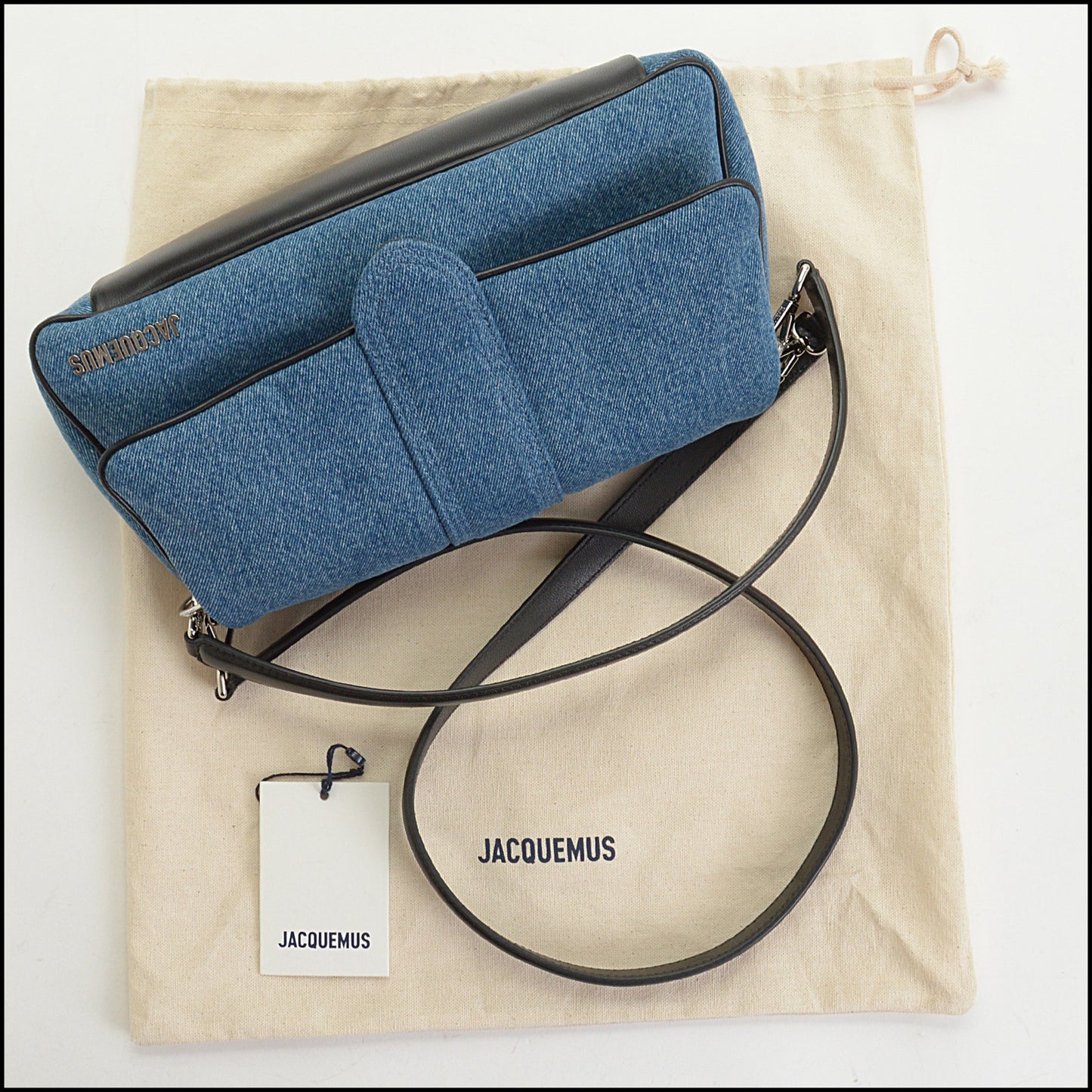 RDC14706 JACQUEMUS Blue Denim Le Bambimou Shoulder Bag
