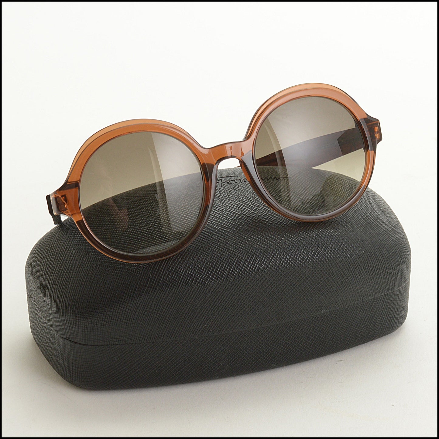 RDC15270 FERRAGAMO Brown Tortoiseshell Round Glasses