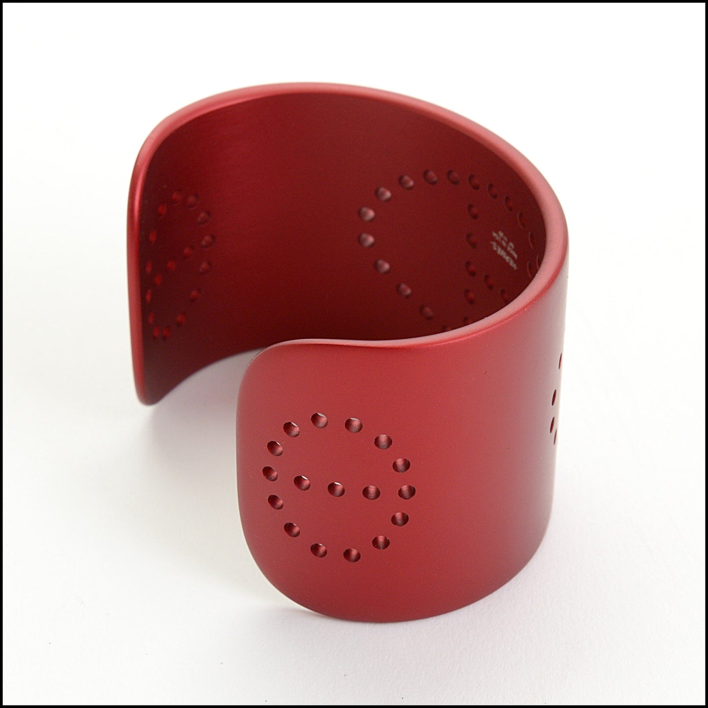 RDC14288 Authentic HERMES Red Aluminum Sunset Evelyne Cuff Bracelet