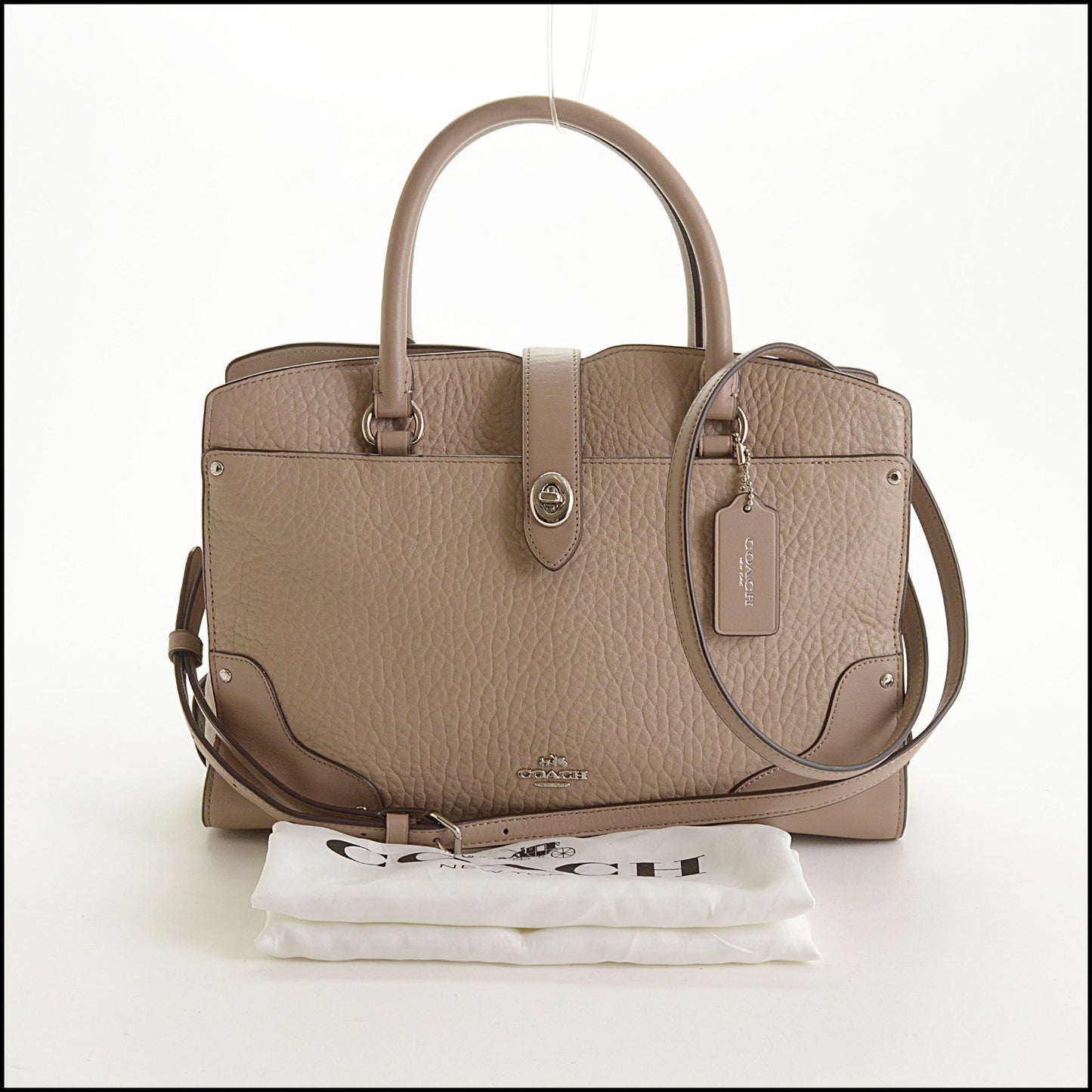 RDC15572 COACH Grey Smooth and Pebbled Leather Mercer 30 Handbag