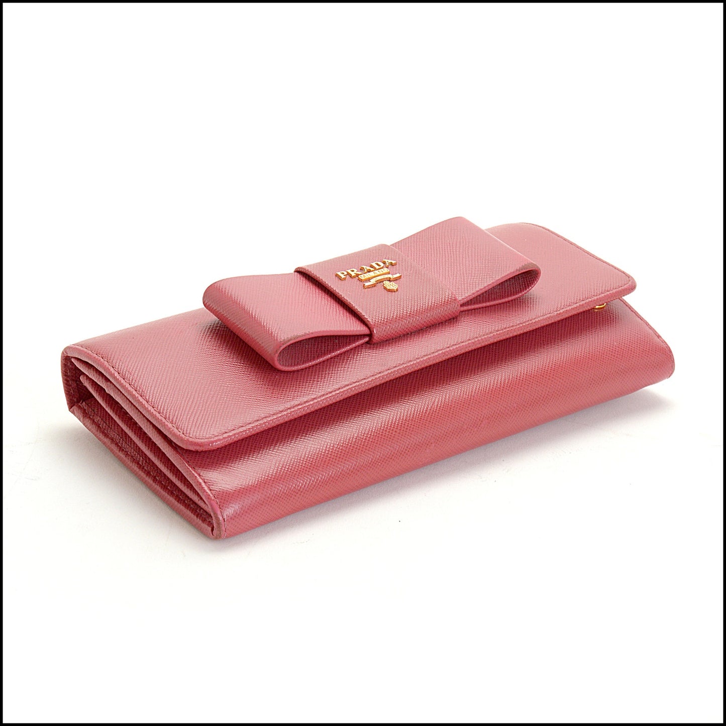 RDC14620 PRADA Saffiano Fiocco Bow Continental Wallet