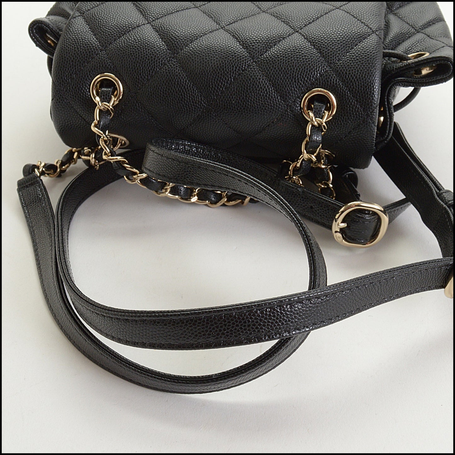 RDC14916 CHANEL 2024 Black Caviar Leather Spirit Mini Backpack