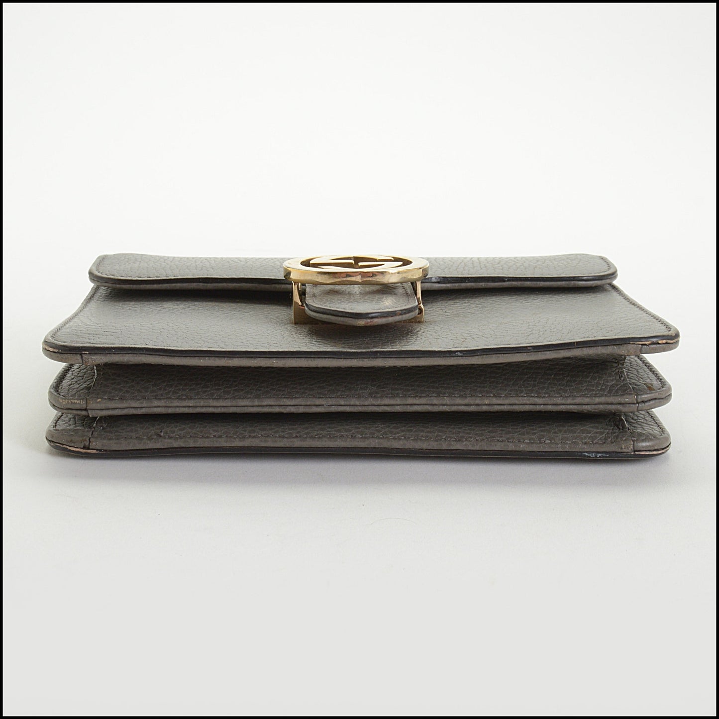 RDC14622 GUCCI Grey Calfskin Interlocking G Small Crossbody Bag