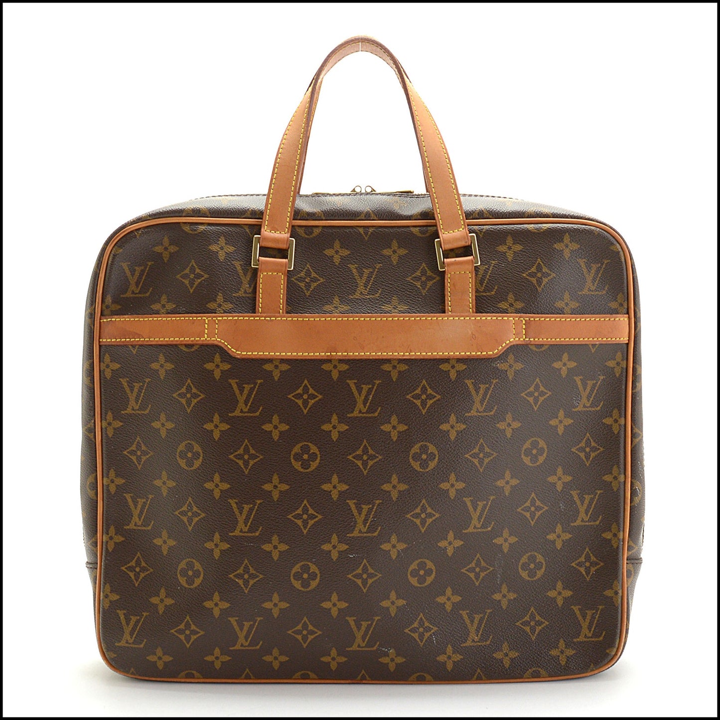 RDC13914 Authentic LOUIS VUITTON Vintage '03 Brown Pegase Briefcase Travel Bag