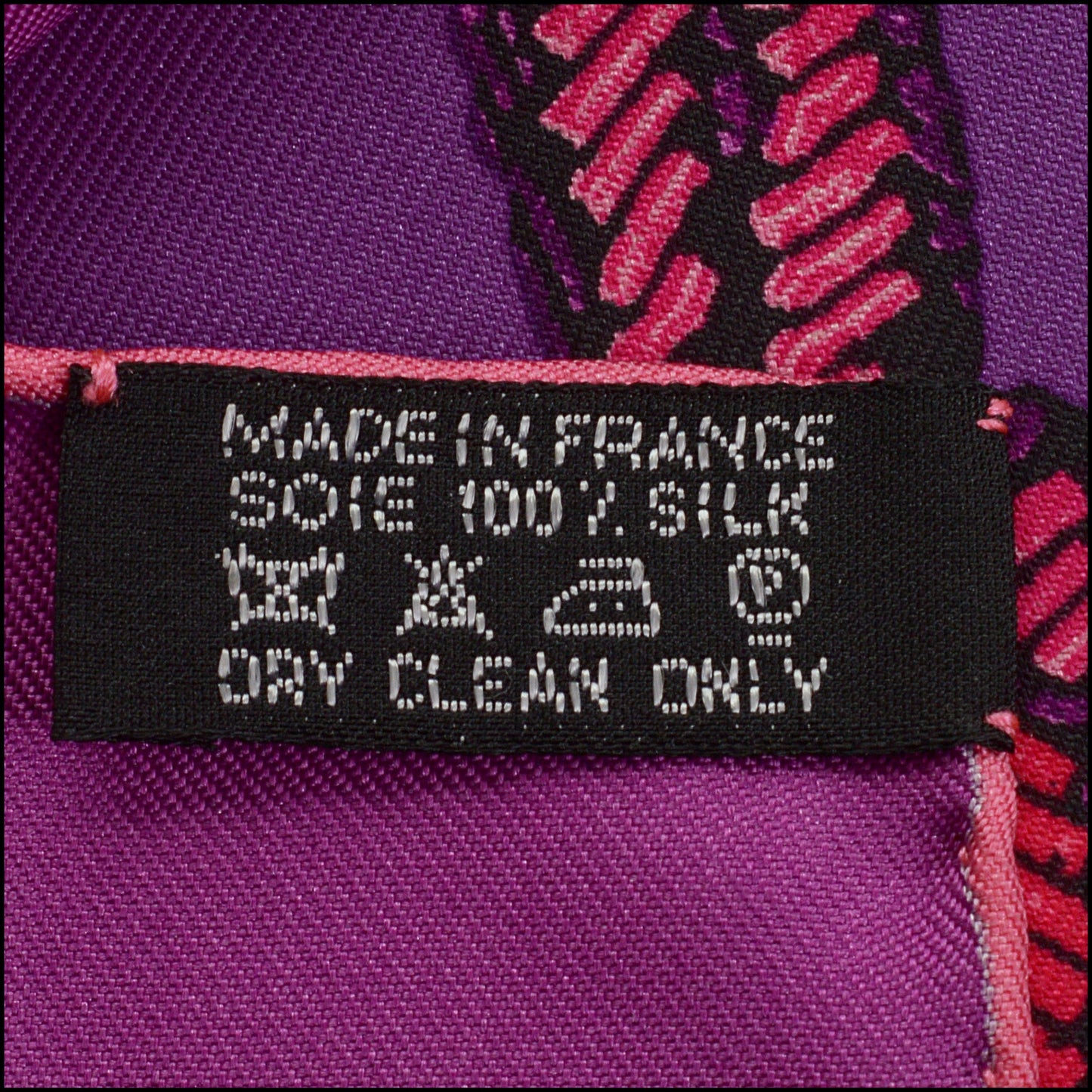 RDC15047 HERMES Purple "Brides de Gala Brode Main" 90 cm Silk Scarf