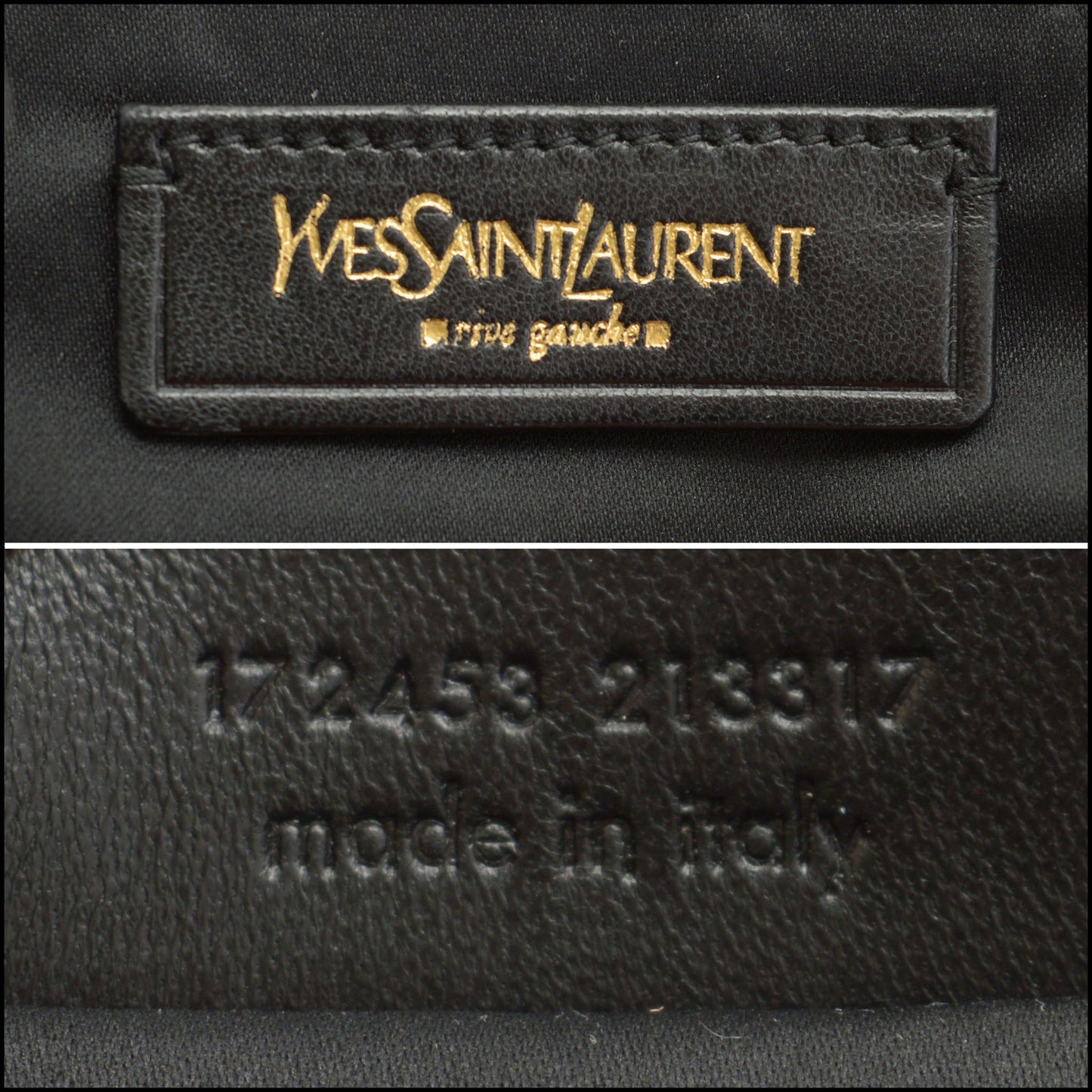 RDC14660 YVES SAINT LAURENT Grey Embossed Nubuck Large Downtown Bag