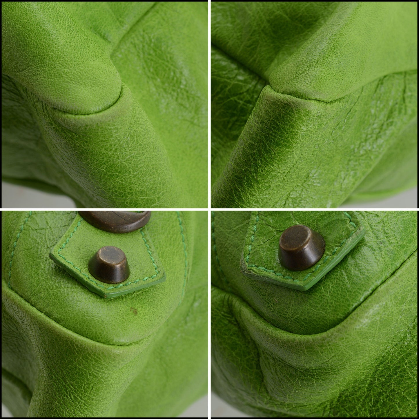 RDC14523 BALENCIAGA SS '05 Apple Green Chevre Leather Classic First Bag