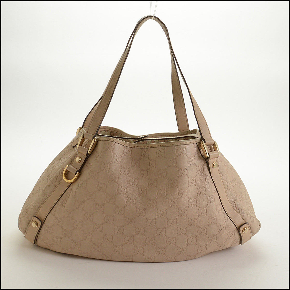 RDC15713 GUCCI Pale Pinky-Beige Guccissima Leather Abbey Bag