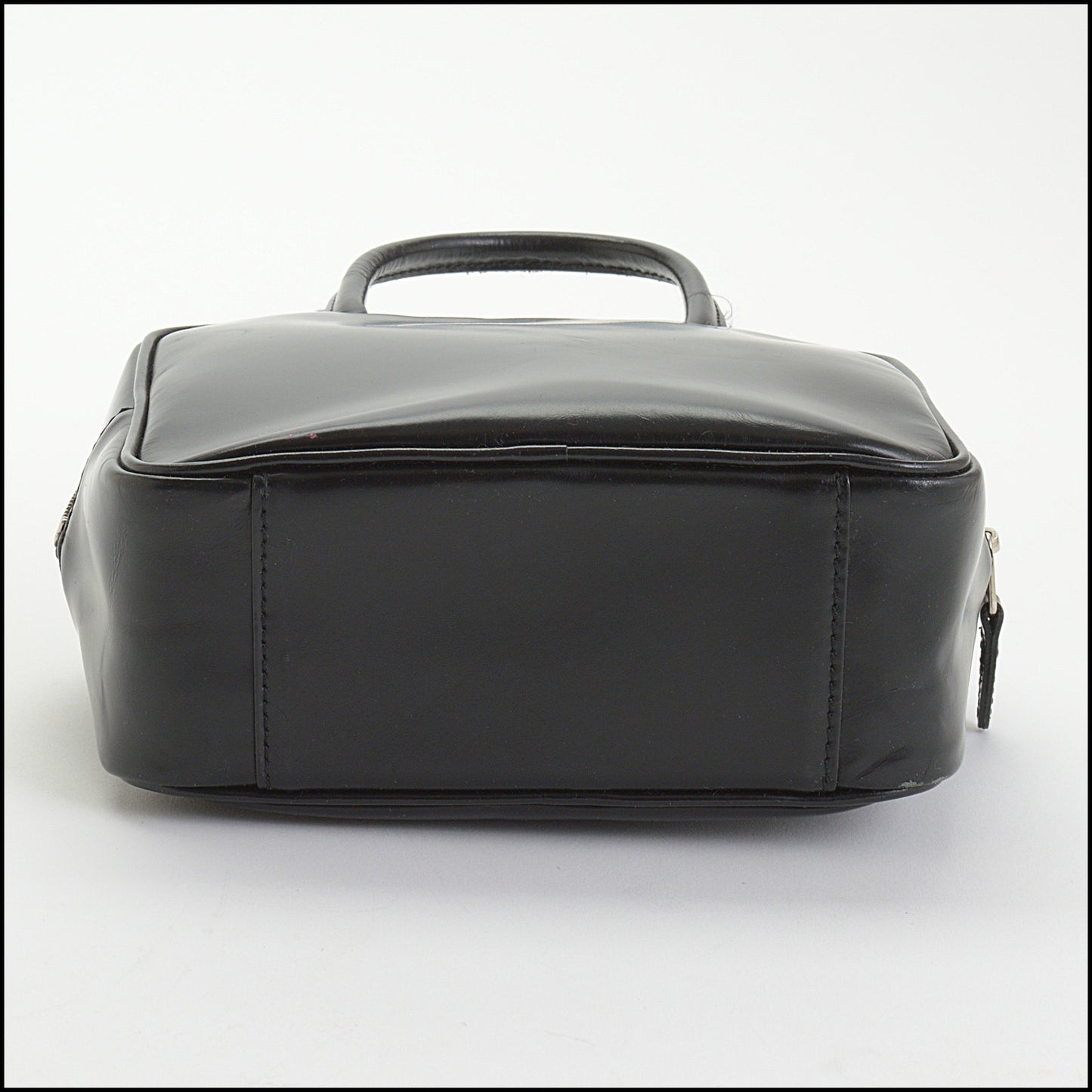 RDC14319 Authentic COMME DE GARCONS Black Leather Handbag