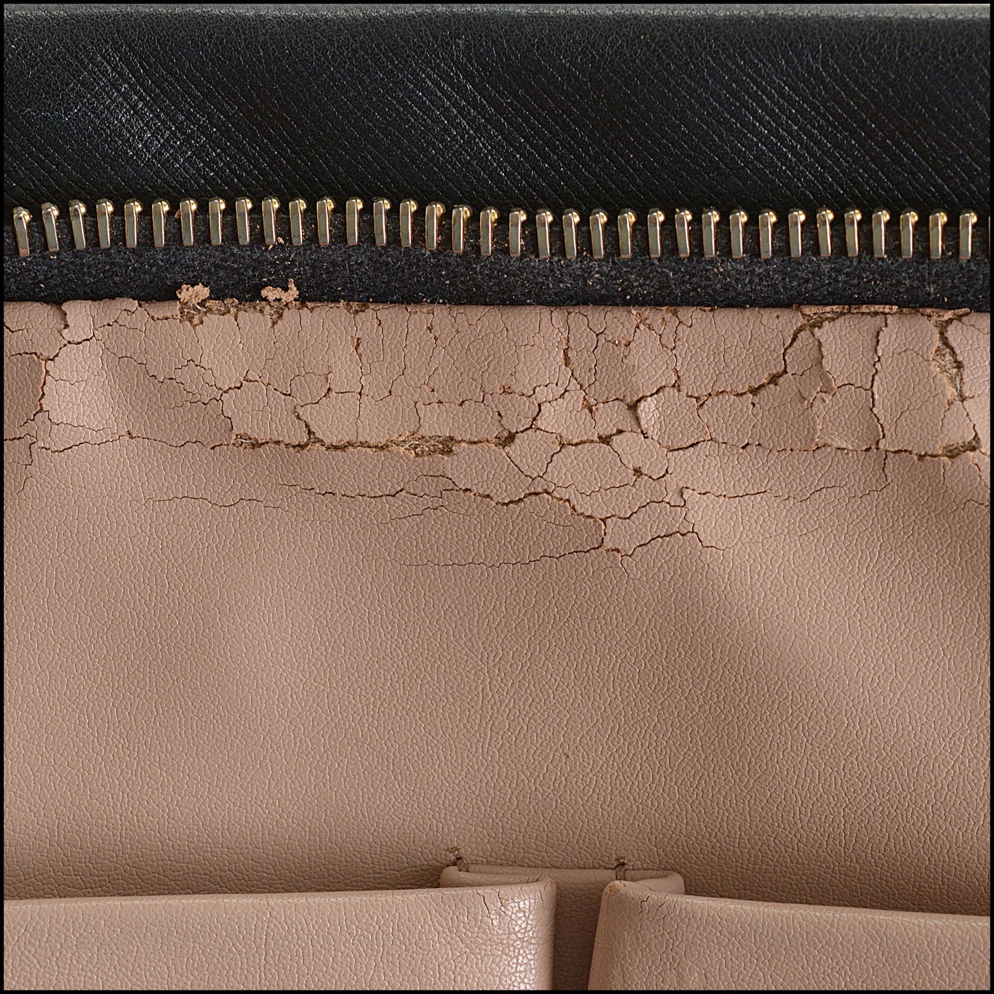 RDC14812 PRADA Saffiano Leather Gold & Silver Zippers Shoulder Bag