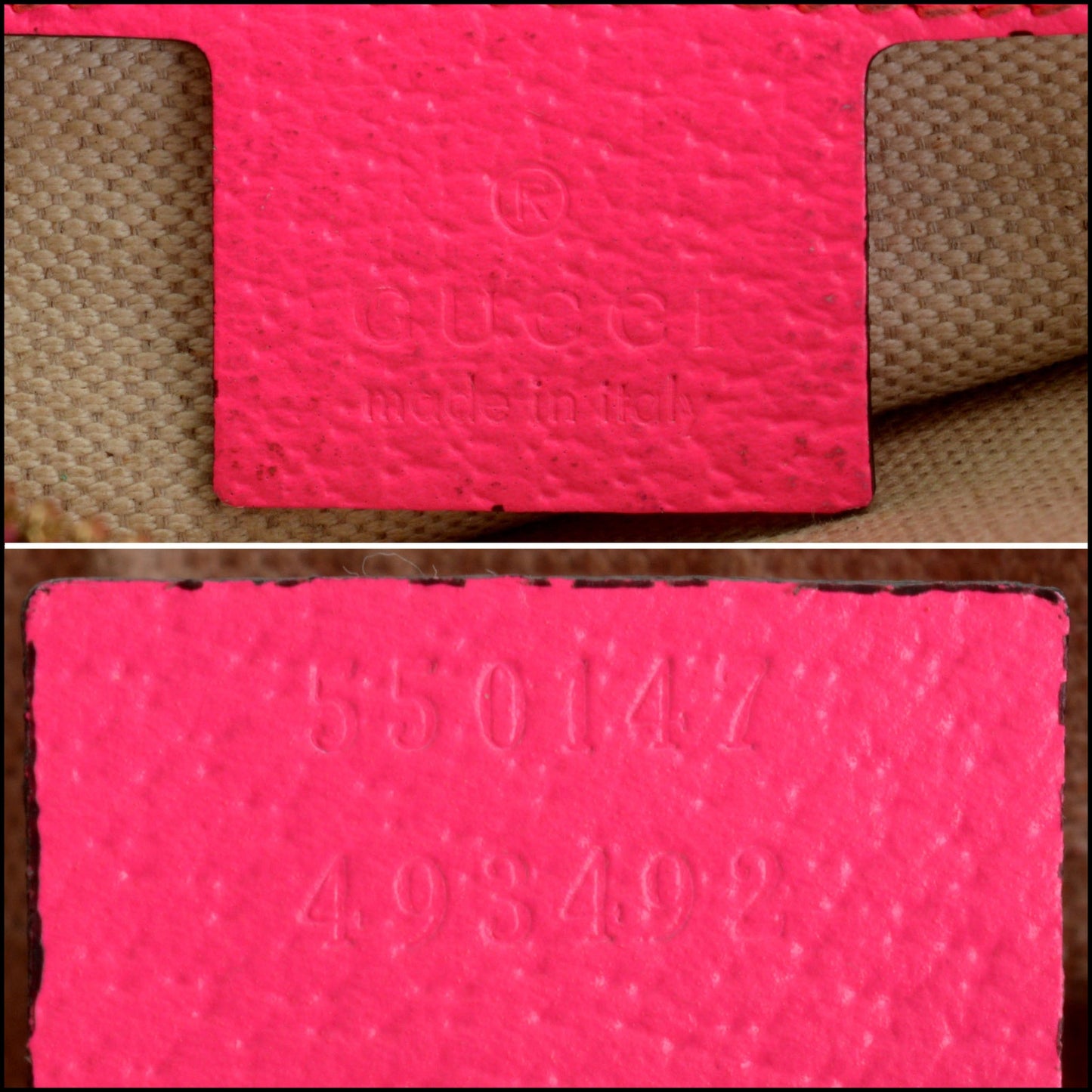 RDC14494 Gucci Fluorescent Pink Floral Canvas Crossbody Bag