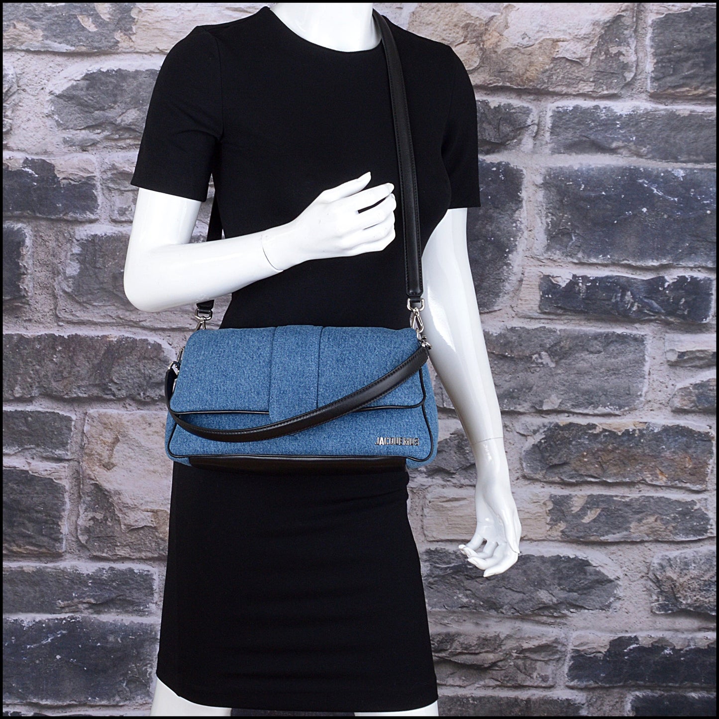 RDC14706 JACQUEMUS Blue Denim Le Bambimou Shoulder Bag