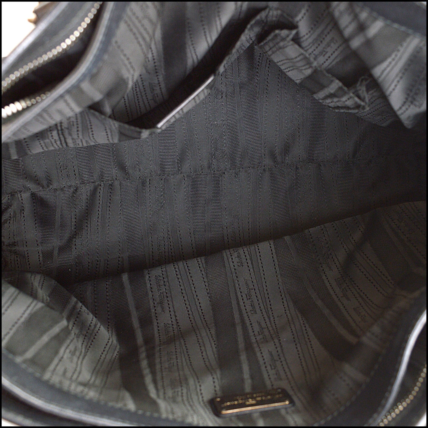 RDC14780 FERRAGAMO Black Leather Tote Bag With Strap