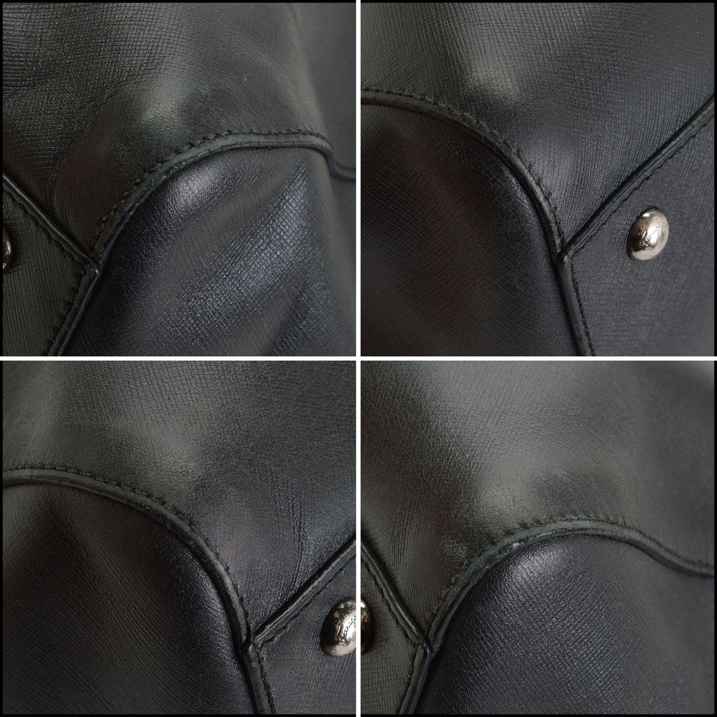 RDC14780 FERRAGAMO Black Leather Tote Bag With Strap