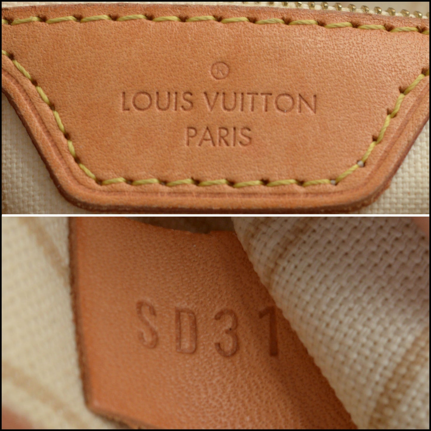 RDC14675 LOUIS VUITTON 2015 Damier Azur Neverfull MM Tote Bag