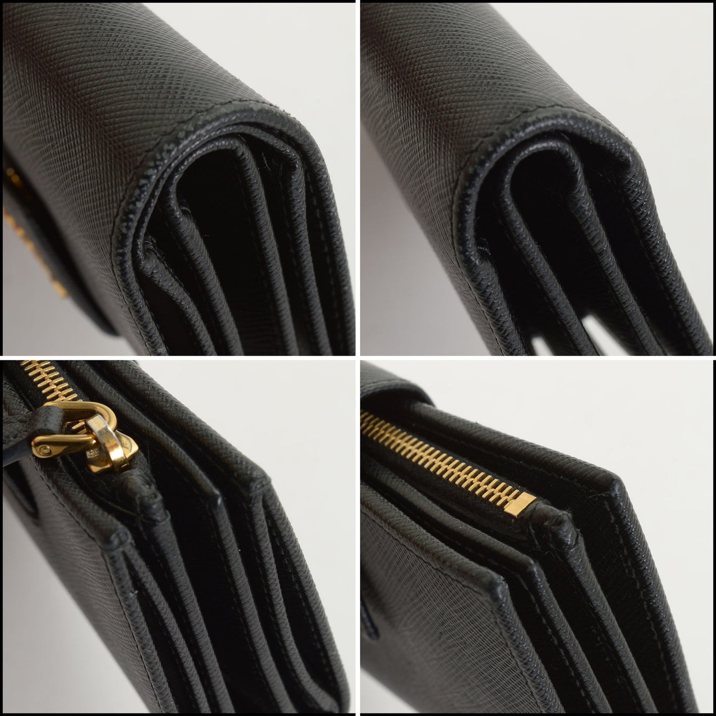 RDC14685 PRADA Black Saffiano Leather Notebook Wallet