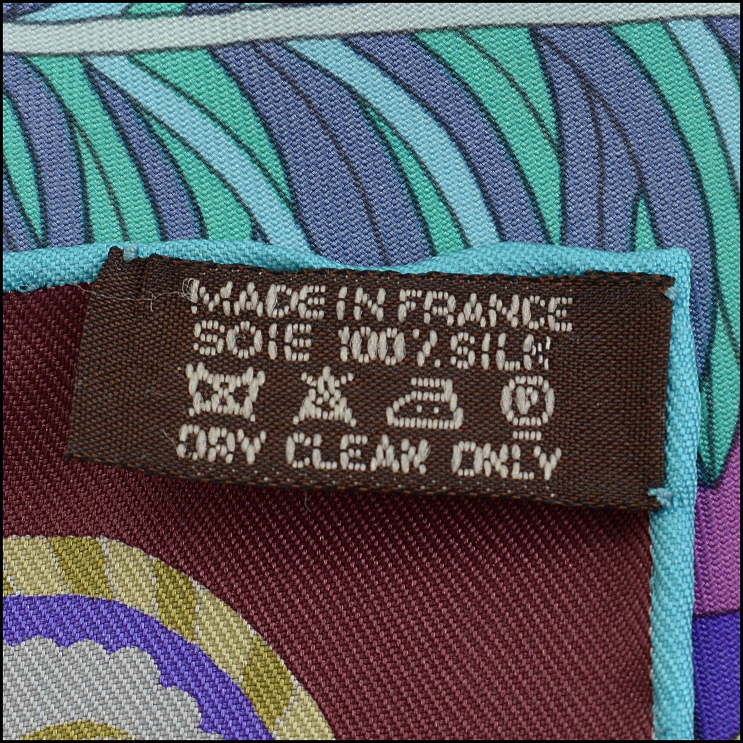 RDC14822 HERMES Turquoise/Multi Sous L'egide de Mars 90 cm Silk Scarf