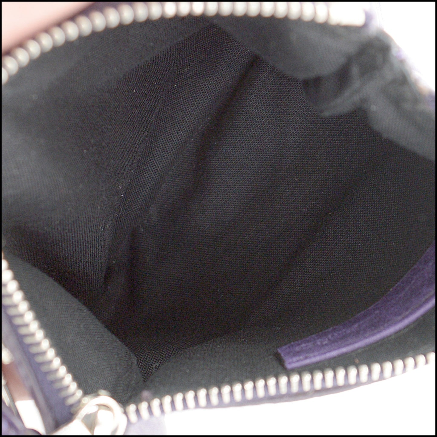 RDC14345 Authentic BALENCIAGA '12 Purple Lambskin 12mm Silver HW Coin Purse