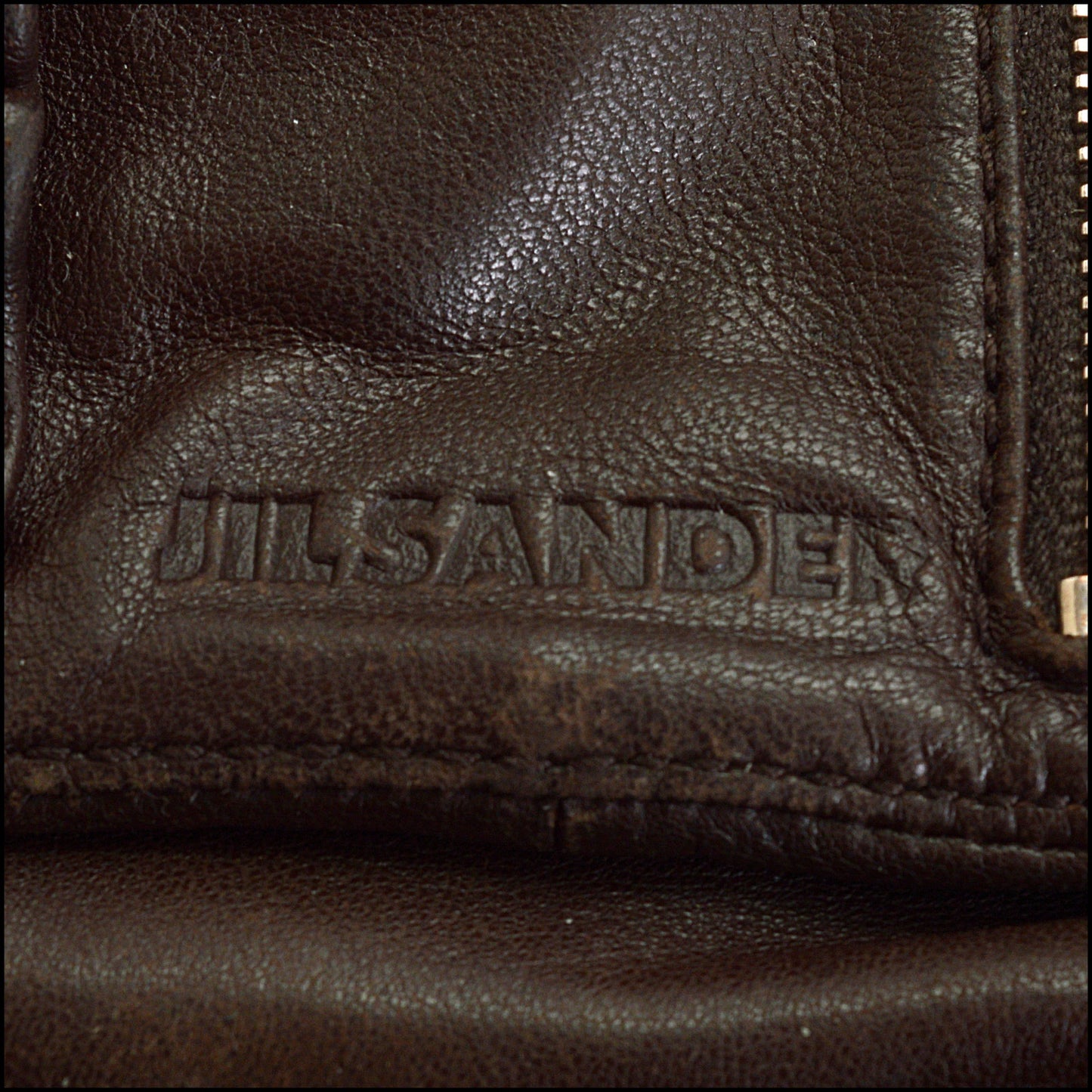 RDC14881 JIL SANDER Dark Brown Leather Multi Pocket Bag