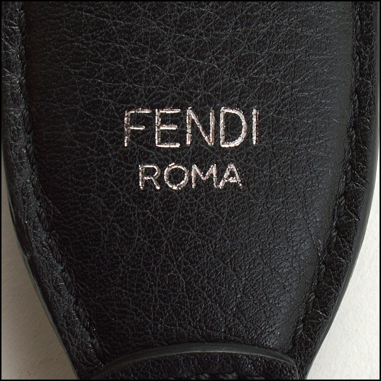 RDC14663 FENDI Black Studded Flowerland Shoulder Strap