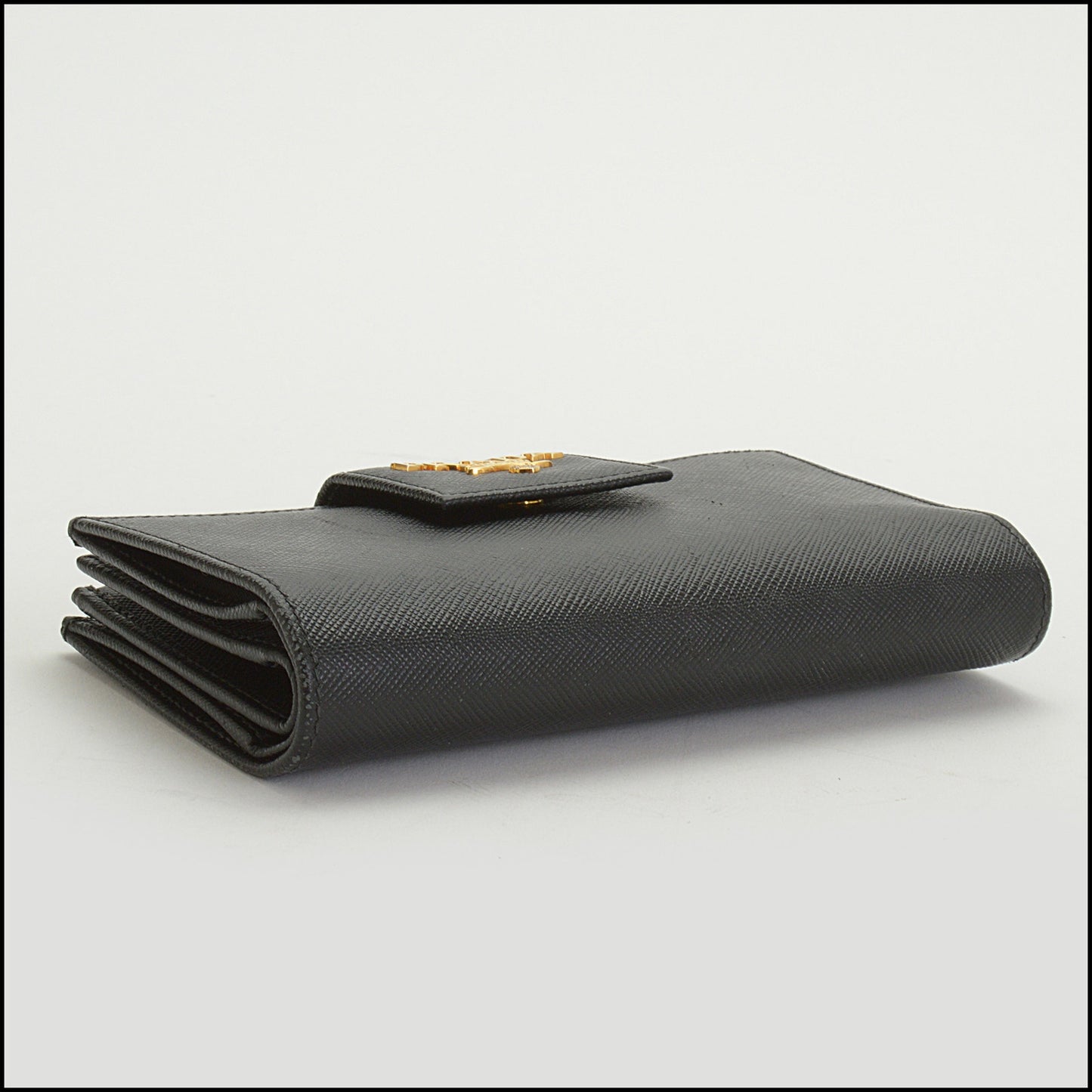 RDC14685 PRADA Black Saffiano Leather Notebook Wallet