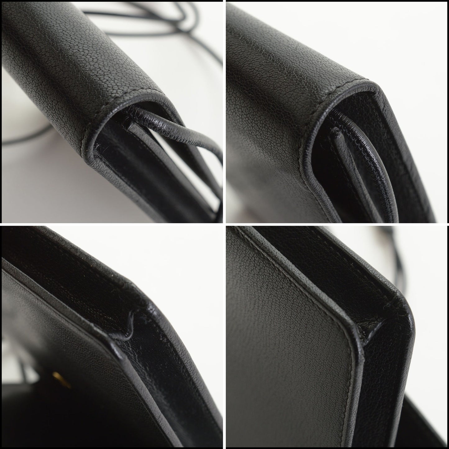RDC14503 THE ROW Black Leather Belt Pouch Bag