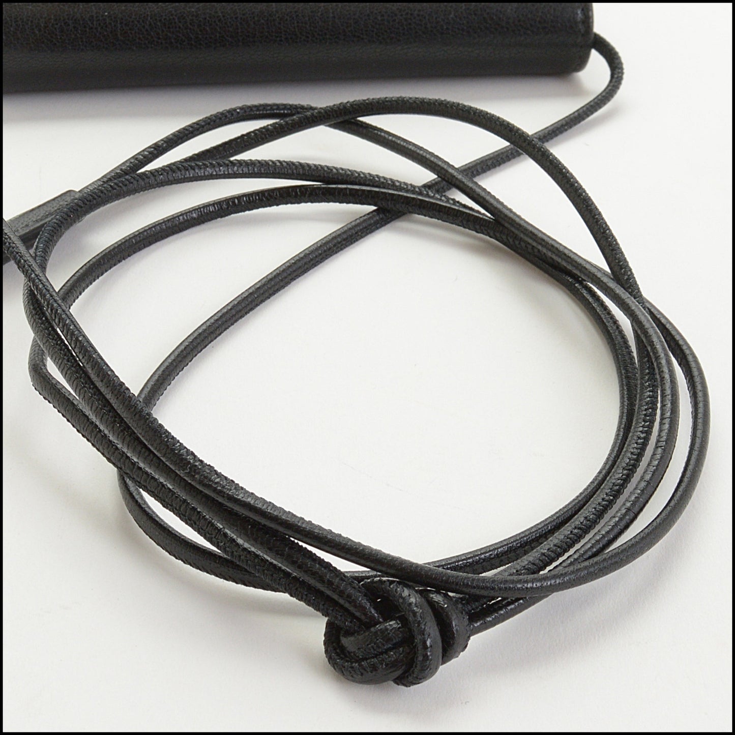 RDC14503 THE ROW Black Leather Belt Pouch Bag