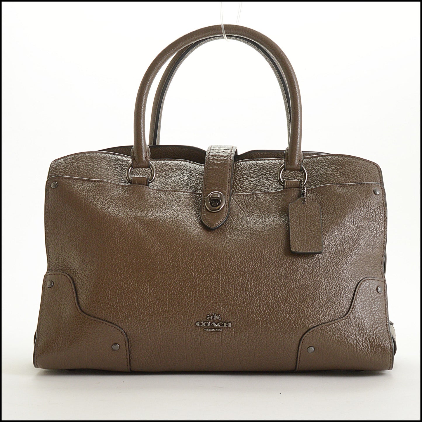 RDC15571 COACH Dark Taupe/Khaki Leather Mercer 30 Handbag
