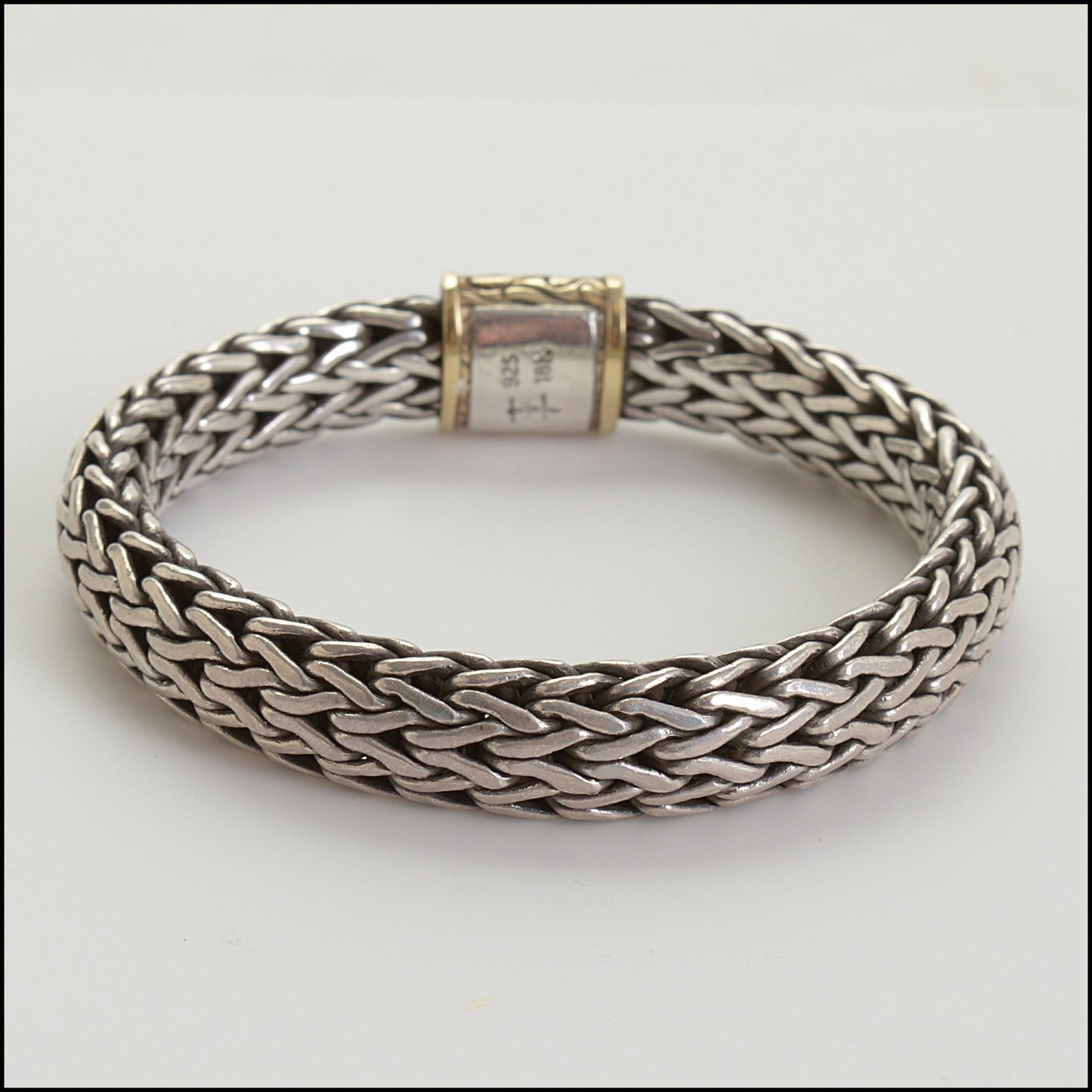 RDC14729 John Hardy Sterling Silver 10mm Classic Link Bracelet